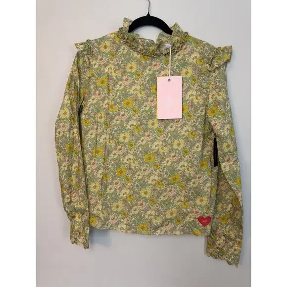 HORROR VACUI APOLLONIA Cotton blouse Floral Sz XS NWT - Picture 2 of 16